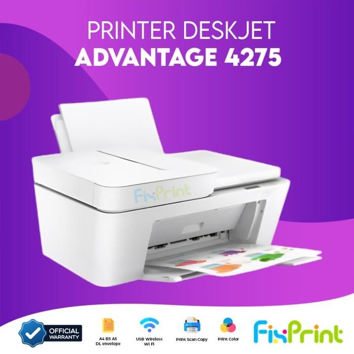 Printer HP 4275 Deskjet Ink Advantage Multi Fungsi Print Scan Copy Wireless Bluetooth ADF Cetak A4 P
