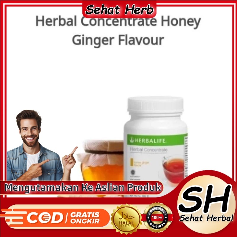 Herbalife Concentrate Tea Honey Ginger Teh Herbalife Pembakar Lemak Penambah Energi & Stamina Membak