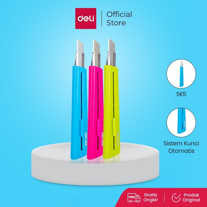 

Deli Cutter dengan pisau baja SK5 memudahkan untuk memotong sistem kunci otomatis E2038 E2040