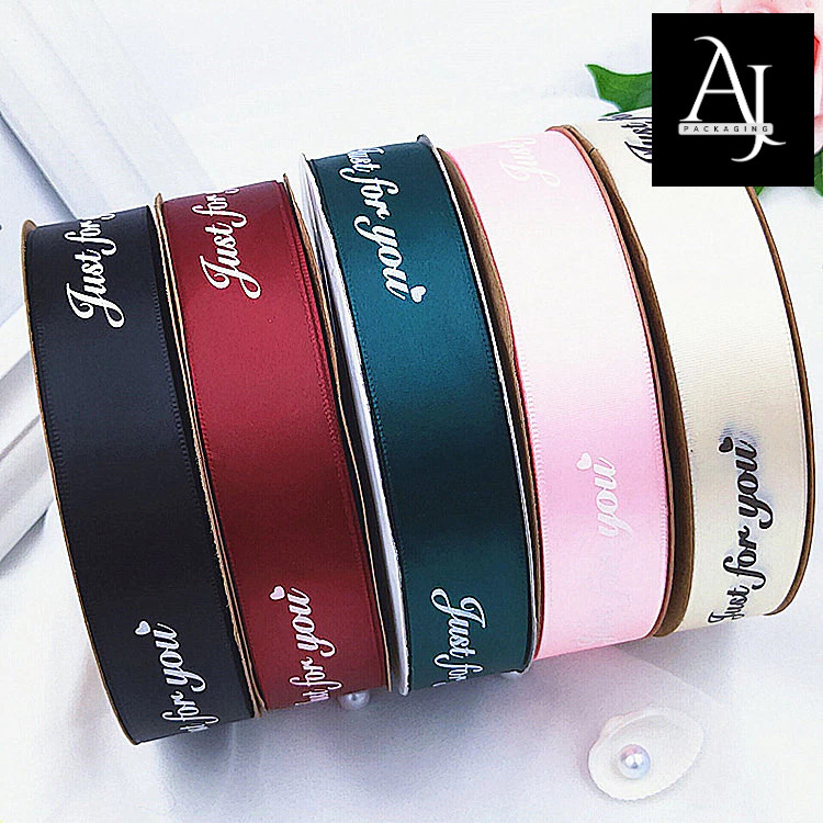 

[PER METER] Pita satin tulisan JUST FOR YOU 2,5 cm Polyester /Pita Box Kue Birthday Ulang Tahun /Pita Kerajinan Tangan Dekor