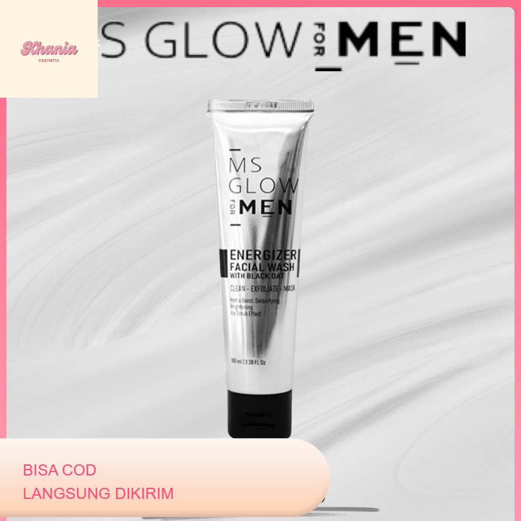 Ms Glow Men Facial Wash Sabun Muka Pria Pembersih Wajah Msglowmen Original 100% Face Wash Fasial Was
