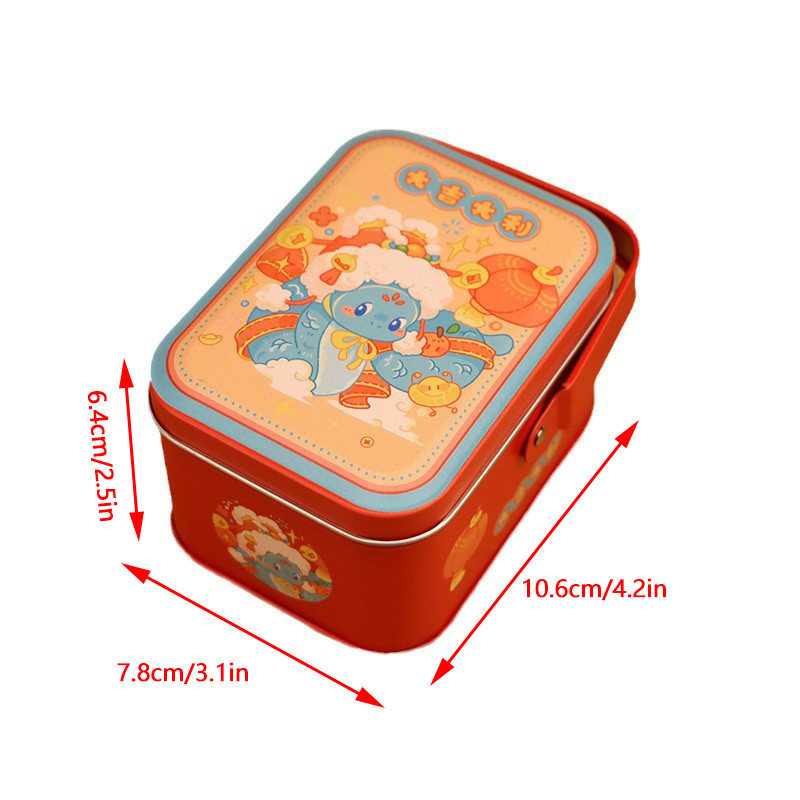 

Vintage Tinplate Box Cartoon Rabbit Printed Metal Box Candy Chocolate Boxes Gift Box Happy Easter Decor Organizer Party Supplies