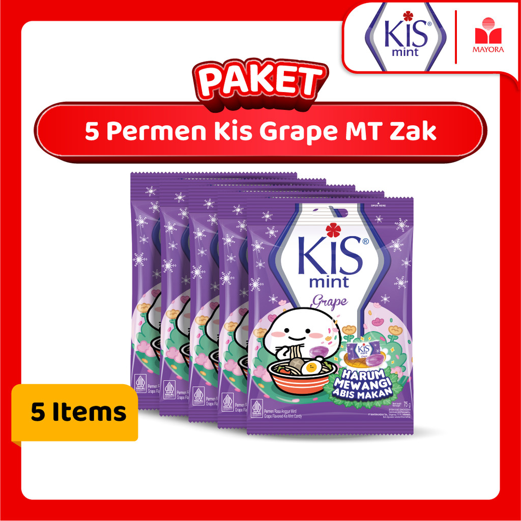 

Paket 5 Permen Kis Grape MT Zak