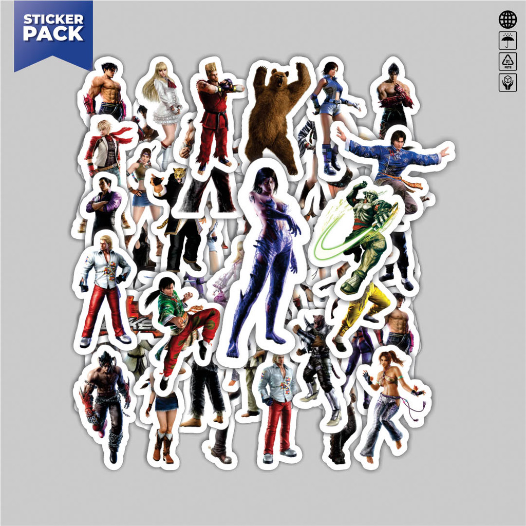 

[100PCS]Stiker Pack Stiker Game Series Tekken Character Mix 4 Aesthetic Vinyl Anti Air Dekorasi Sticker Laptop Buku Journal Koper Helm Casing HP Gitar Helm Skateboard