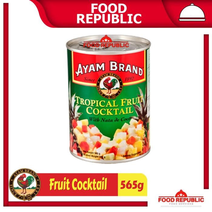 

[TERLARIS] AYAM BRAND FRUIT 565 GR TROPICAL COCKTAIL / PINEAPPLE NANAS SLICE - TROPICAL FRUIT[TERLARIS ]