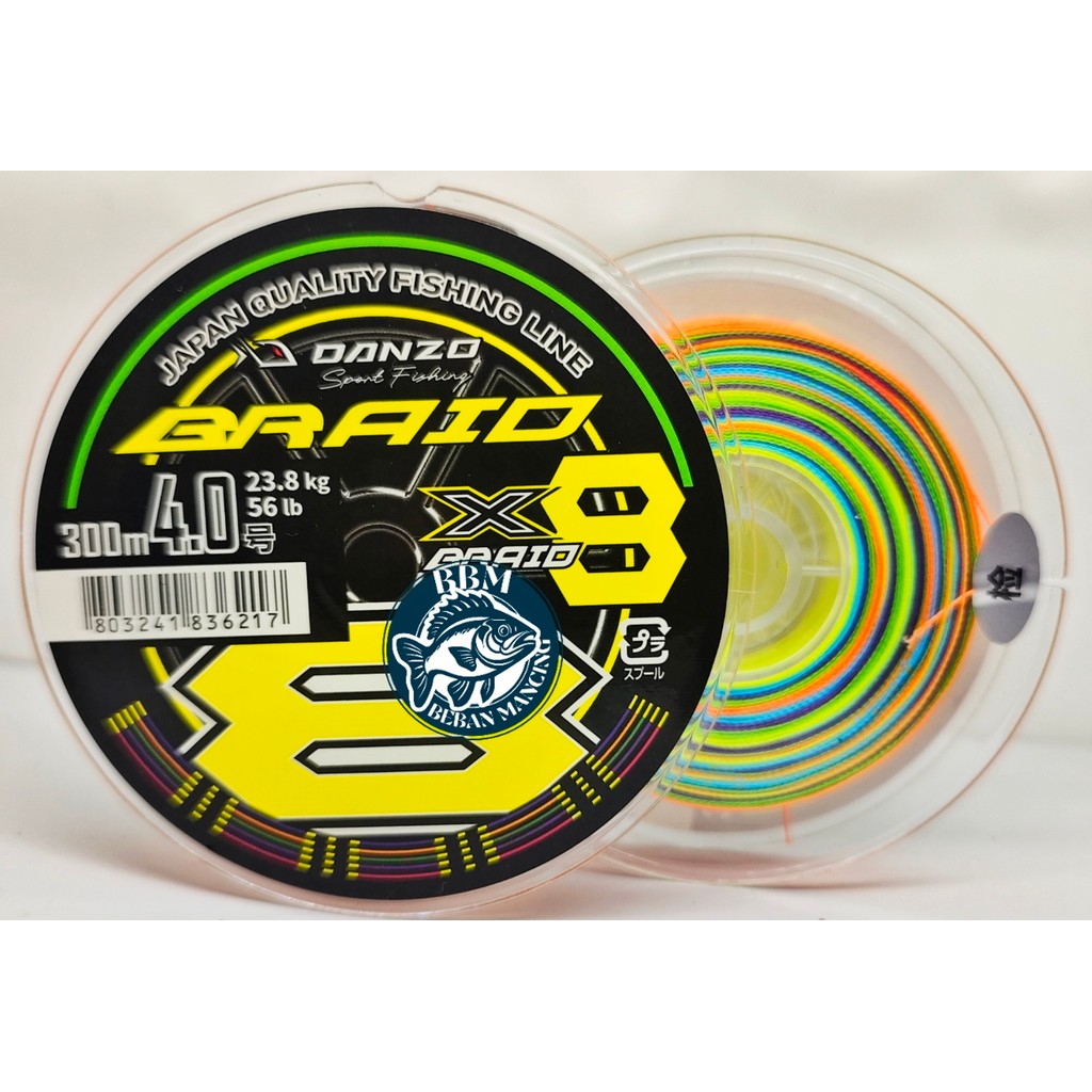 Senar Benang Pancing PE DANZO XBRAID X8 300 Meter (PE 0.8 - PE 4) Strong Murah
