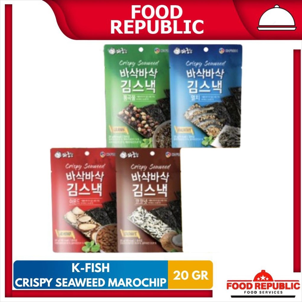 

K•Fish Crispy Seaweed Maro Chip Rumput Laut Korea Rasa Gurih & Renyah 20g