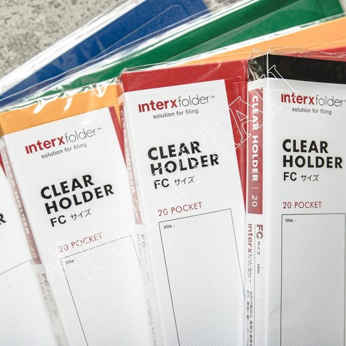 

Clear Holder / Display Book / Inter X Folder Folio - 20 pockets - Biru