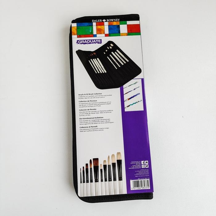 

Daler Rowney Graduate Brush Collection set Zip Up Travel Case - Artists Brush