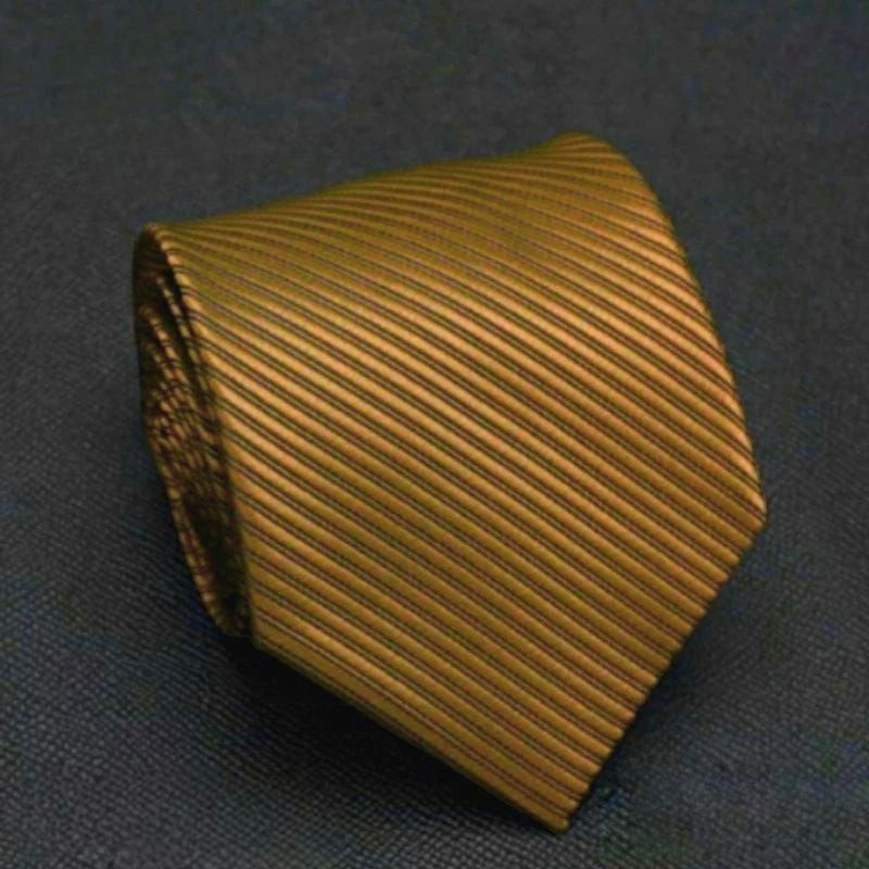 Umma Dasi Pria Dasi Panjang Dasi Motif Salur Banyak Varian Warna Gold Tua 3 Inchi 8 Cm