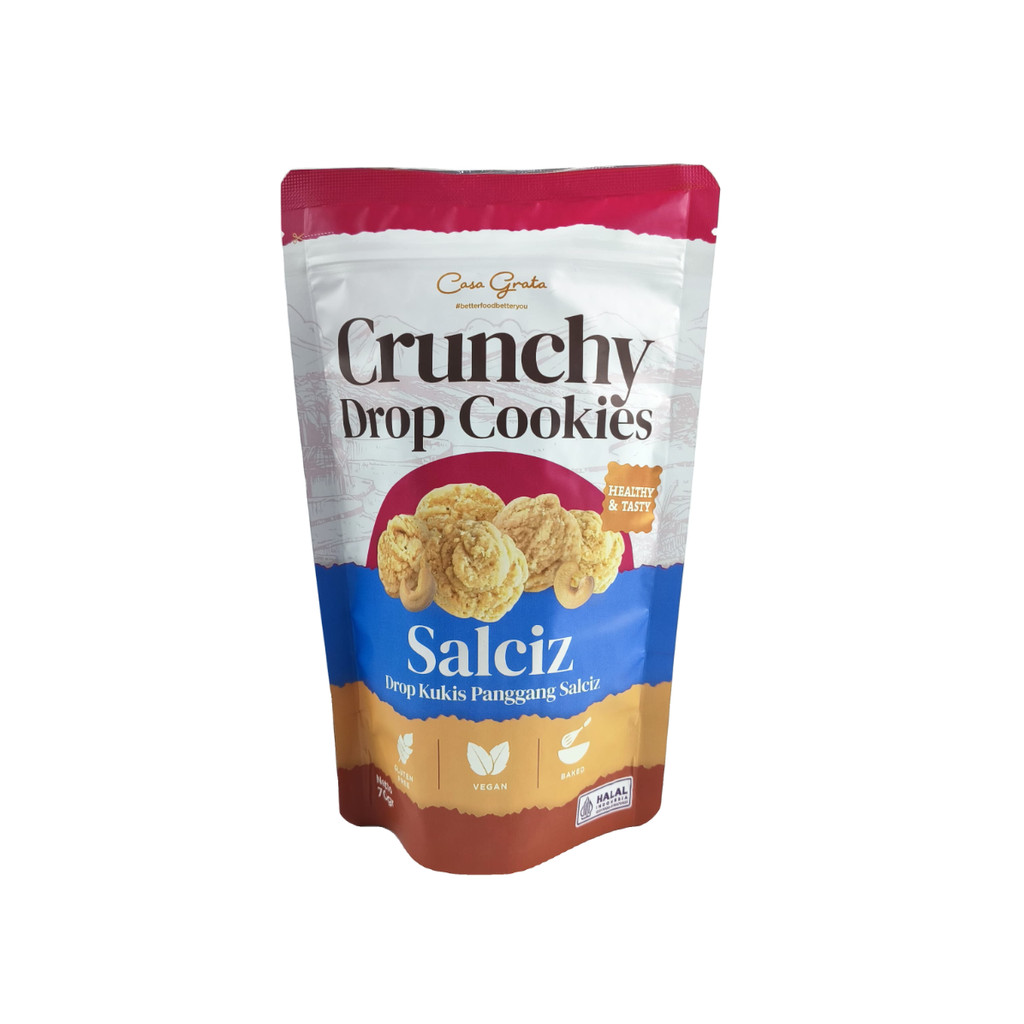 

Casa Grata Crunchy Drop Cookies Salciz 70Gr Gluten Free & Vegan