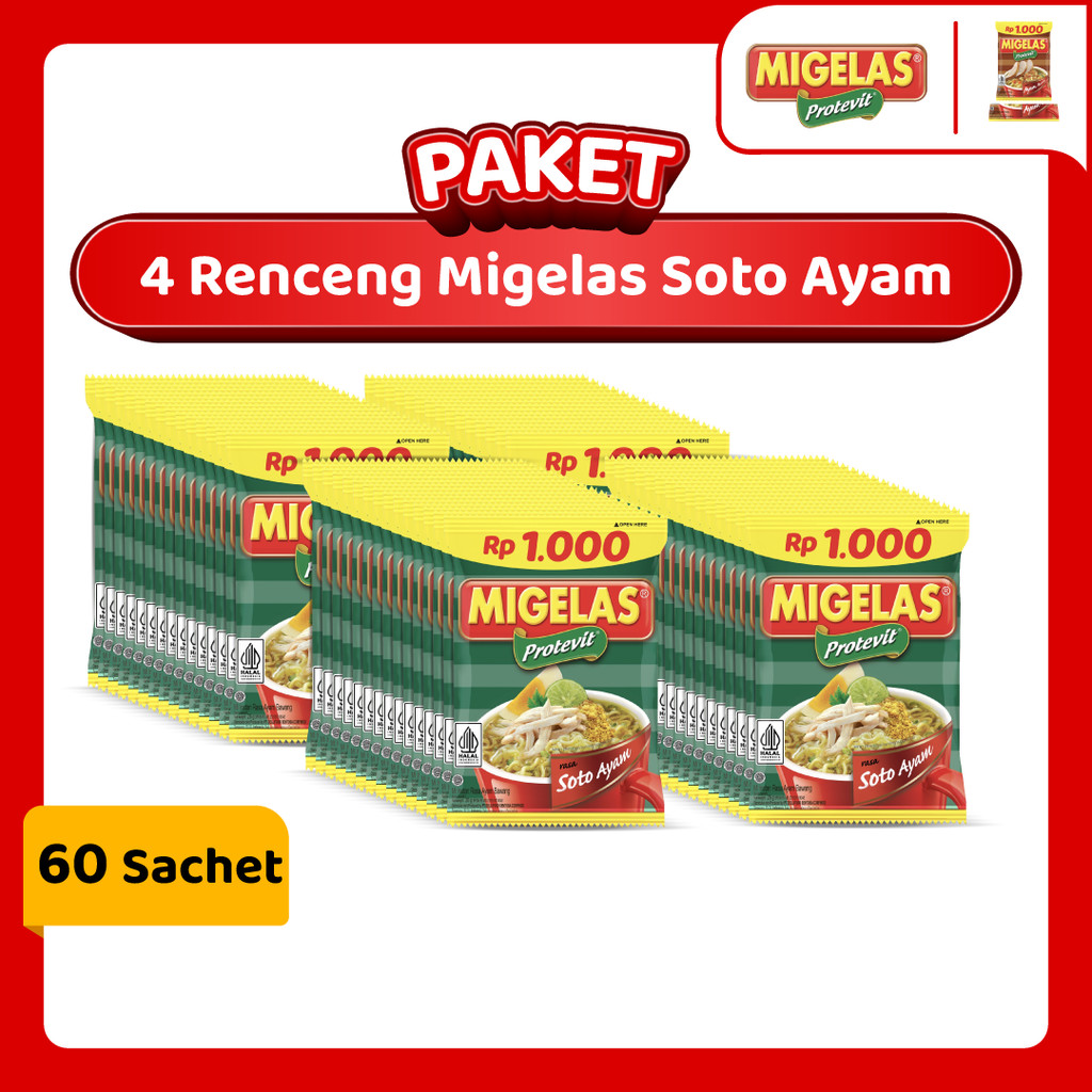 

Paket 4 Renceng Migelas Soto Ayam