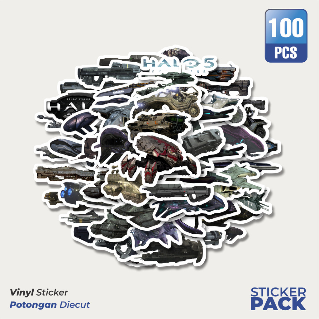 

MURAH 100 PCS Stiker Game Series Halo Karakter Mix 1 Waterproof Aesthetic- Untuk Laptop, Motor, dan Helm - Paper Stationery Pack
