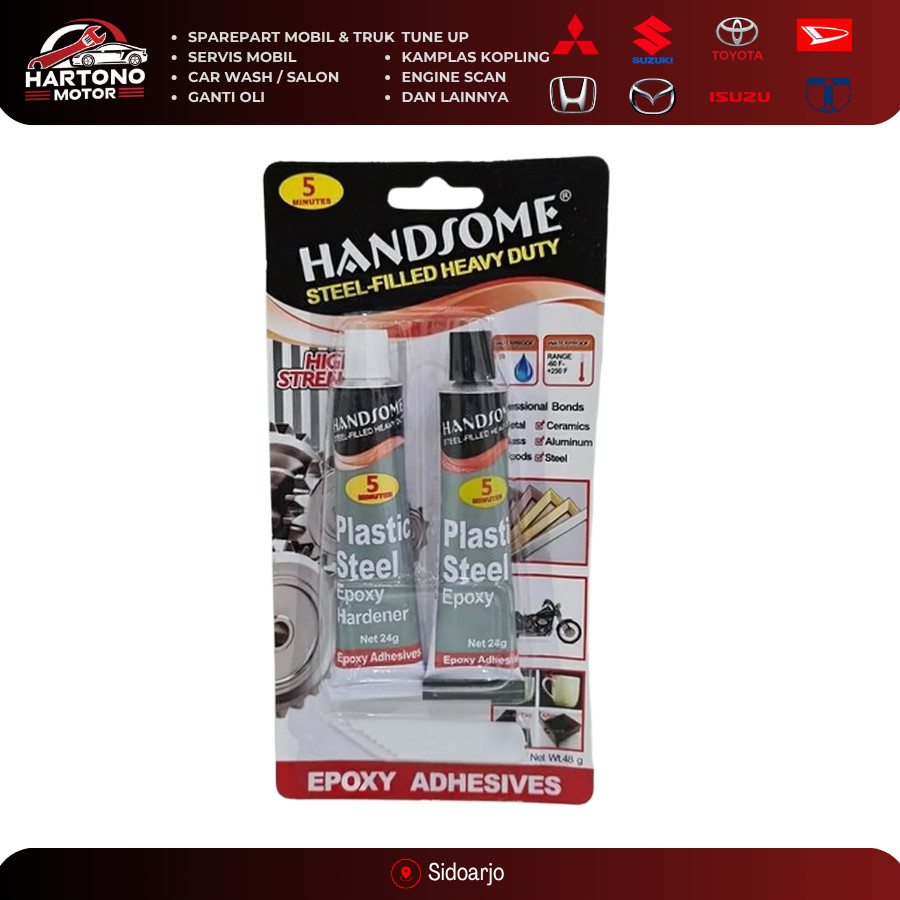 

Handsome Epoxy Adhesives Lem Besi 5 Menit 48gr / Lem Serbaguna Alat Perekat