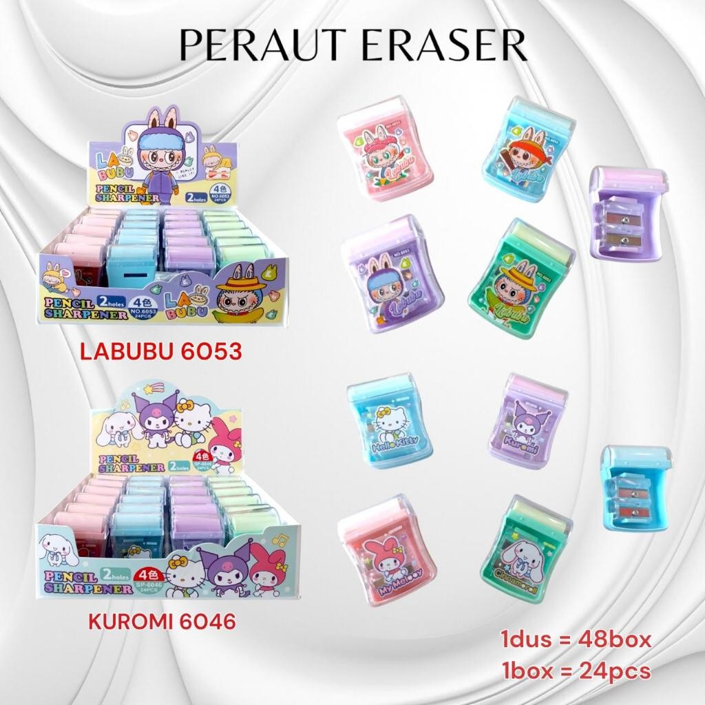 

[SDW] pekanbaru/PERAUT ERASER MOTIF LABUBU&KUROMI