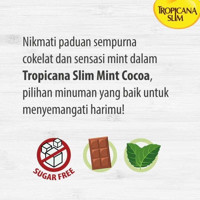 

Promo Tropicana Slim Mint Cocoa (10 Sch) - Minuman Cokelat Bebas Gula