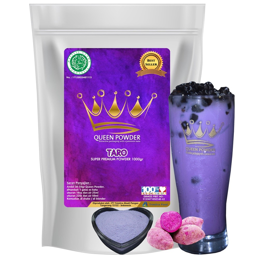 

Bubuk Minuman Queen Powder Super Premium Rasa Taro 1Kg