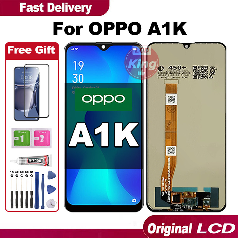 LCD FOR OPPO A1K Mengirim Pelindung Layar TOUCHSCREEN Fullset Crown Murah Ori