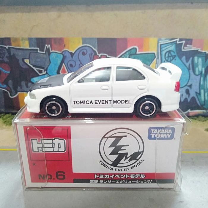 EX99... Diecast Tomica Event Model Mitsubishi Lancer Evo 4 White Skala 64
