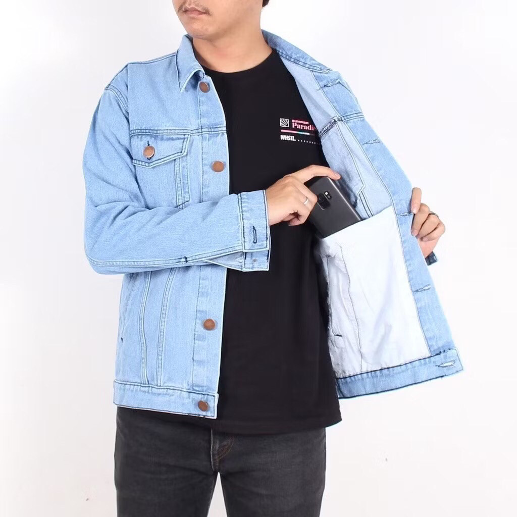 BIG SALE Jaket Jeans Denim Pria Distro (Size M - 6XL Jumbo) - POLOS marzukistore10