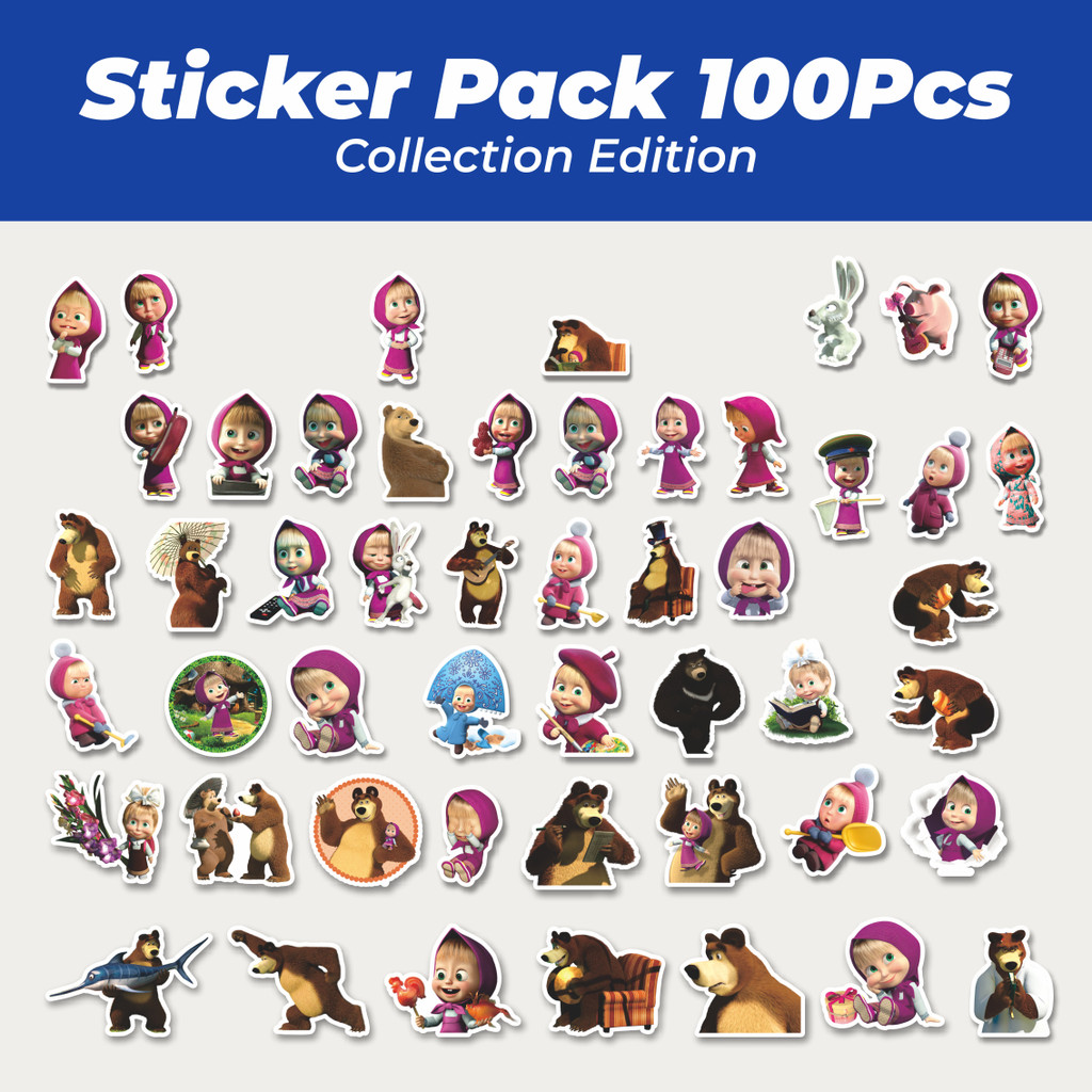 

Hot Stiker Kartun Series Masha And The Bear V2 Lucu Anti Air Stikers Berperekat Waterproof Sticker Decal Buat Motor Helm Buku Journal Koper Casing HP Laptop Botol Minum