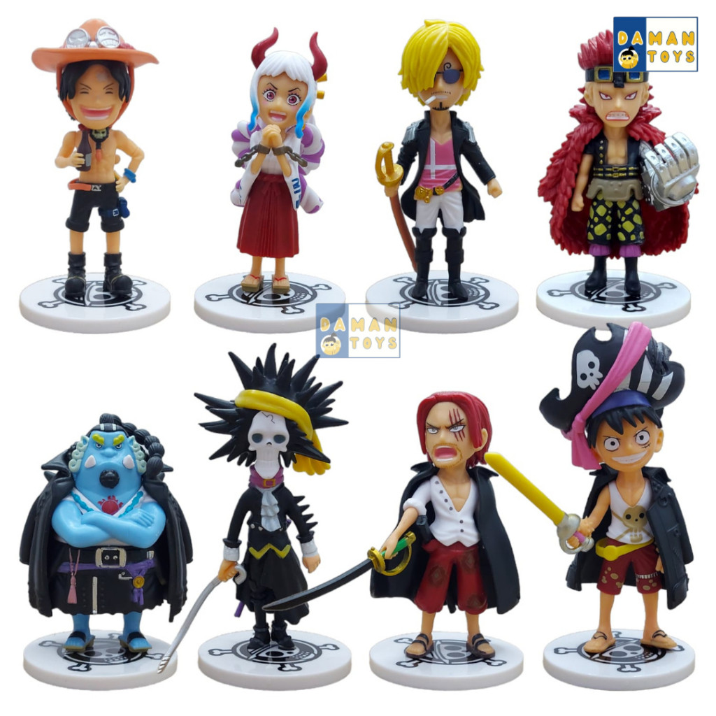 WIDHISTORE One Piece Action Figure Jinbei Brook Shanks Luffy Eustass Yamato Wcf
