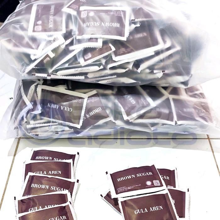 

Promo Gula Aren Sachet isi 250pcs / Gula Merah Hotel / Gula Jawa Sachet