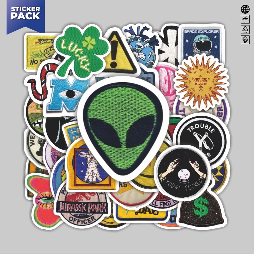 

[100PCS]Stiker Pack Stiker Patch V18 Aesthetic Vinyl Anti Air Dekorasi Sticker Laptop Buku Journal Koper Helm Casing HP Gitar Helm Skateboard