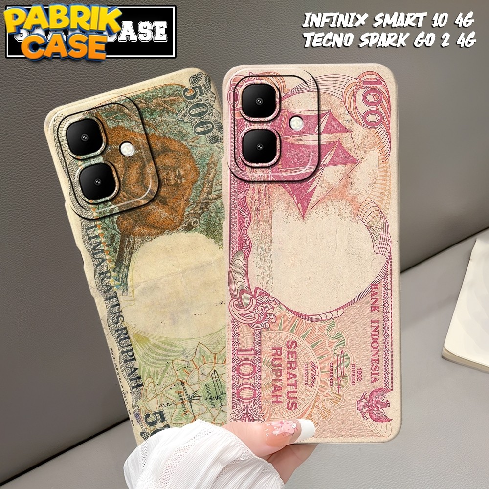 Case Hp Infinix Smart 10 4G 2025 / Tecno Spark GO 2 4G Motif Uang Jadul Lama Kekinian - Case Hp Kere