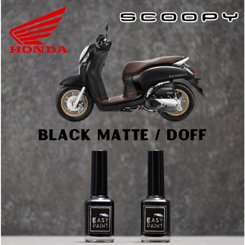 Cat Oles Motor Black Metalic Matte Doff Honda Scoopy Hitam Metalik Dof