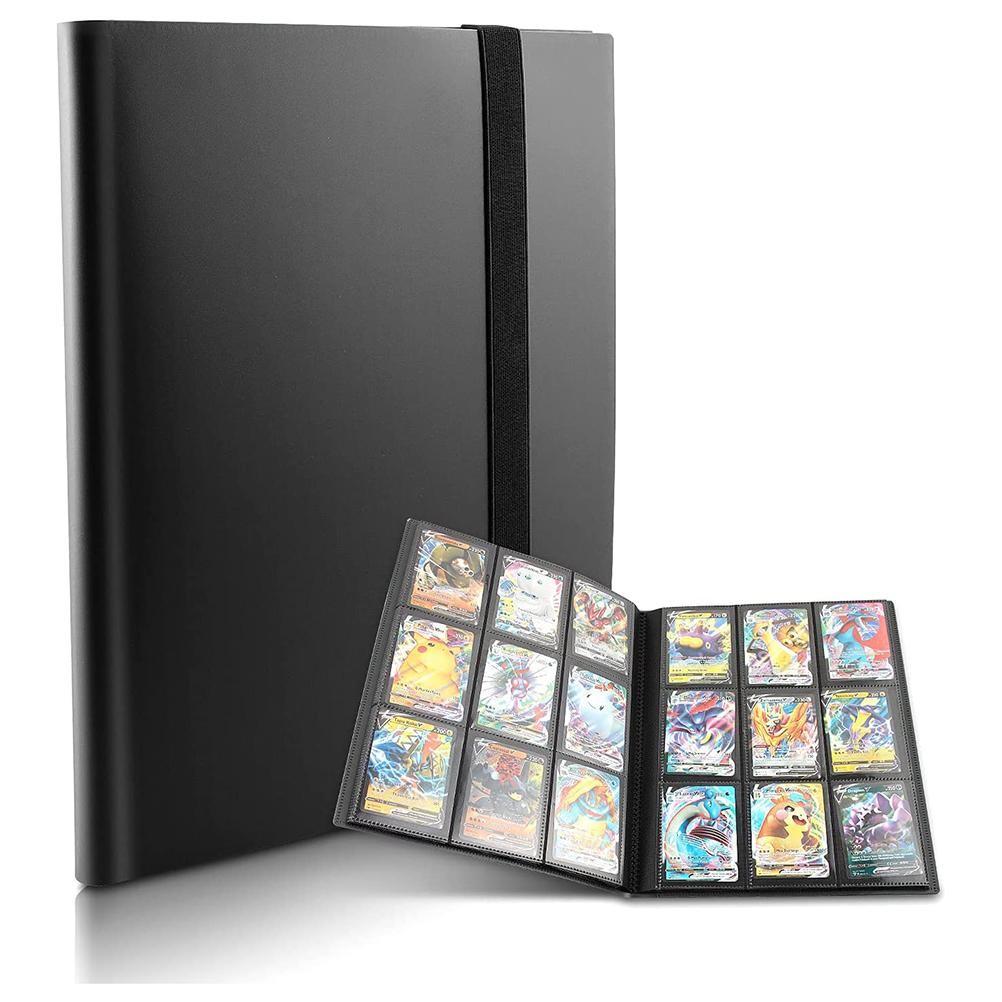 Collectible Card Binder Album 360 Card Holder 9 Pockets Trading Card Binder Album Large-capacity Car