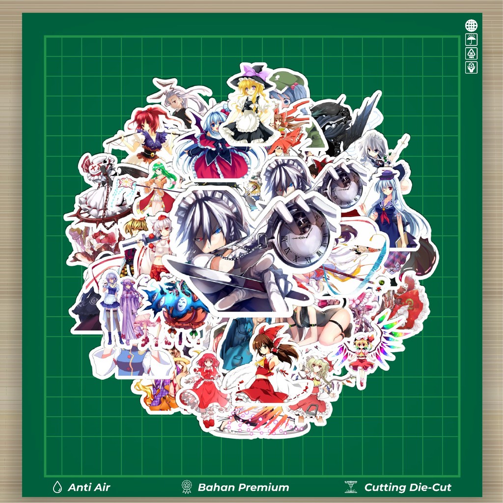 

HOT 50 PCS STIKER Stiker Game Series Touhou Project Karakter Mix 6 Stiker Fashion Cars Decal Dingin Kartu Album Custom Vinyl Anti Air- Sticker Aesthetic Buku Journal Koper Casing HP Tablet Laptop Helm Motor Botol Minum