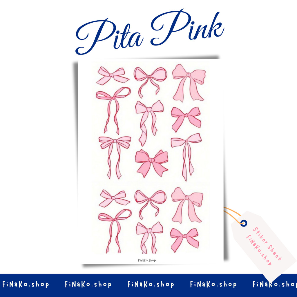 

Stiker Sheet Pita Pink Aesthetic Ins Korea Untuk Dekorasi Scrapbook, Sticker Journaling, Phonecase, Headphone, Stiker Lucu
