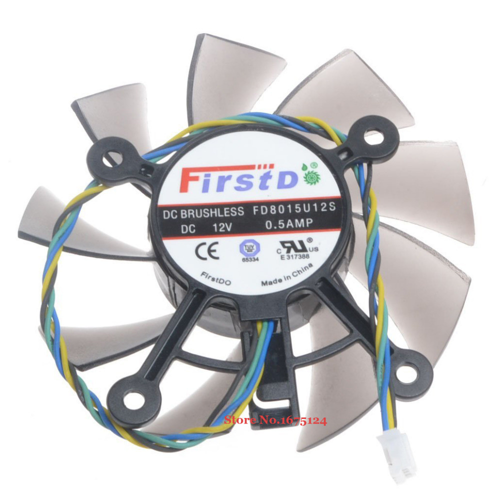 R128015SU FD8015U12S 75mm 4pin 4 x 43mm blower cooler fan for ASUS EAH5830/8600/9800 GTS 450 460 HD7