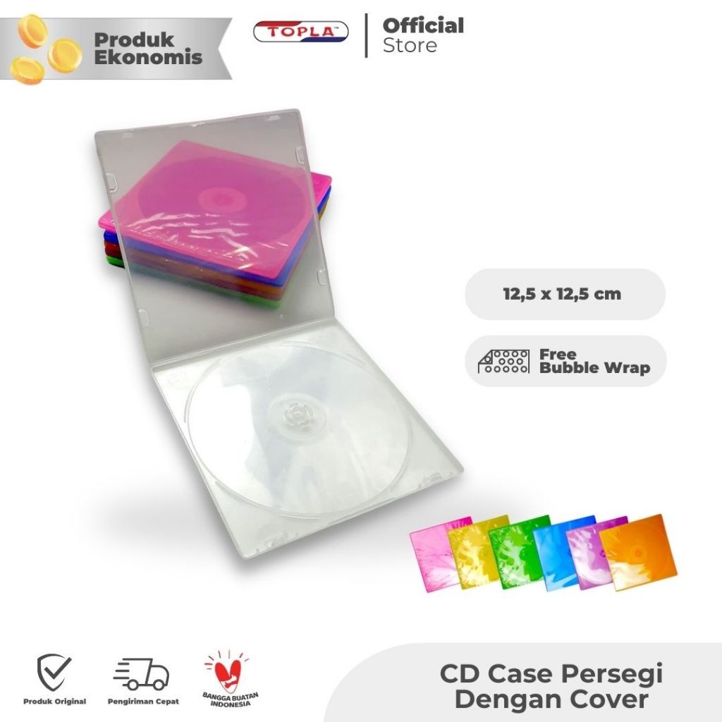 

TOPLA Case Segi B CD/DVD - Tempat Penyimpanan Berkualitas Bahan Mika