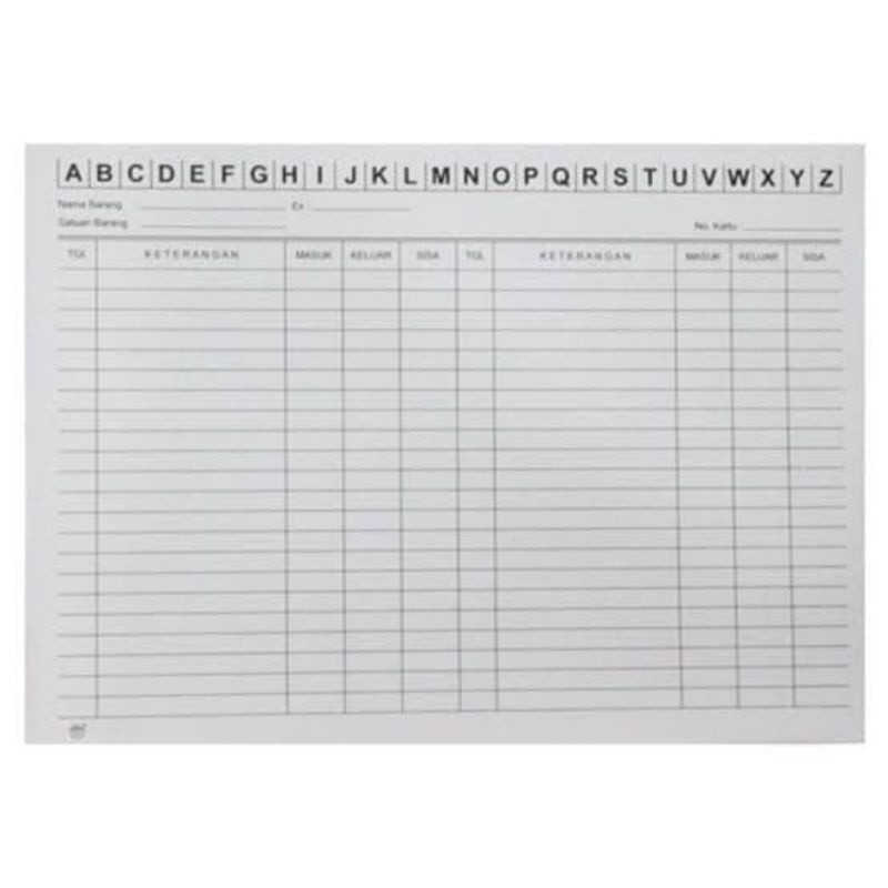 

Kartu stok barang besar/folio ( 1pak )