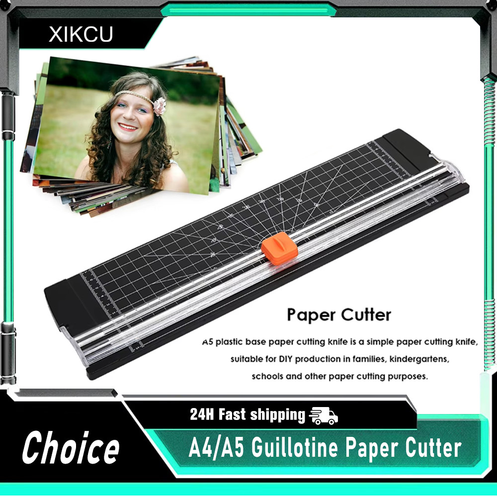 

Office A4 A5 Guillotine Paper Cutter with Automatic Security Safe Guard for Coupon Craft Paper Lightweight Cutting Mat Machine