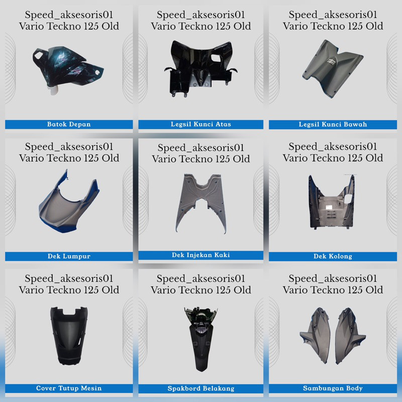 Satuan Body Kasar Vario 125 Old cover body kasar vario 125 lama old bohlam 2012-2014 eceran
