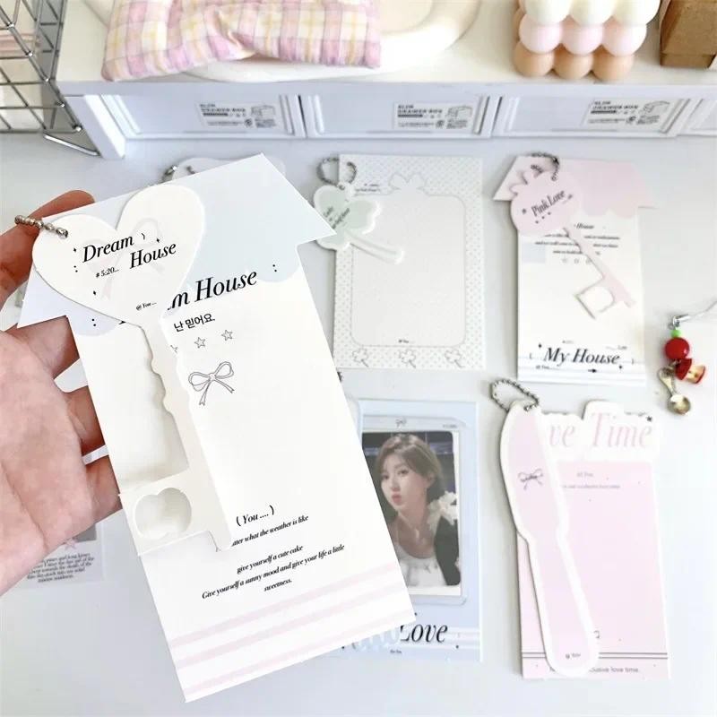 

6pcs/set Original Kraft Tag Card Back Set for Kpop Photocard Display Hanger Kit for Collector Photo Cards Minimalist Packaging