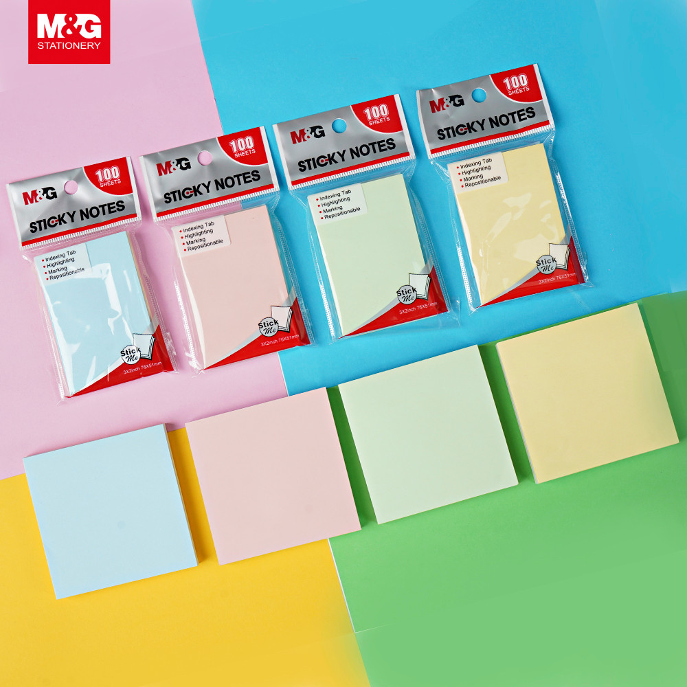 

M&G STICKY NOTES 4 COLORS X 25 SHEETS 76X51MM YS-92