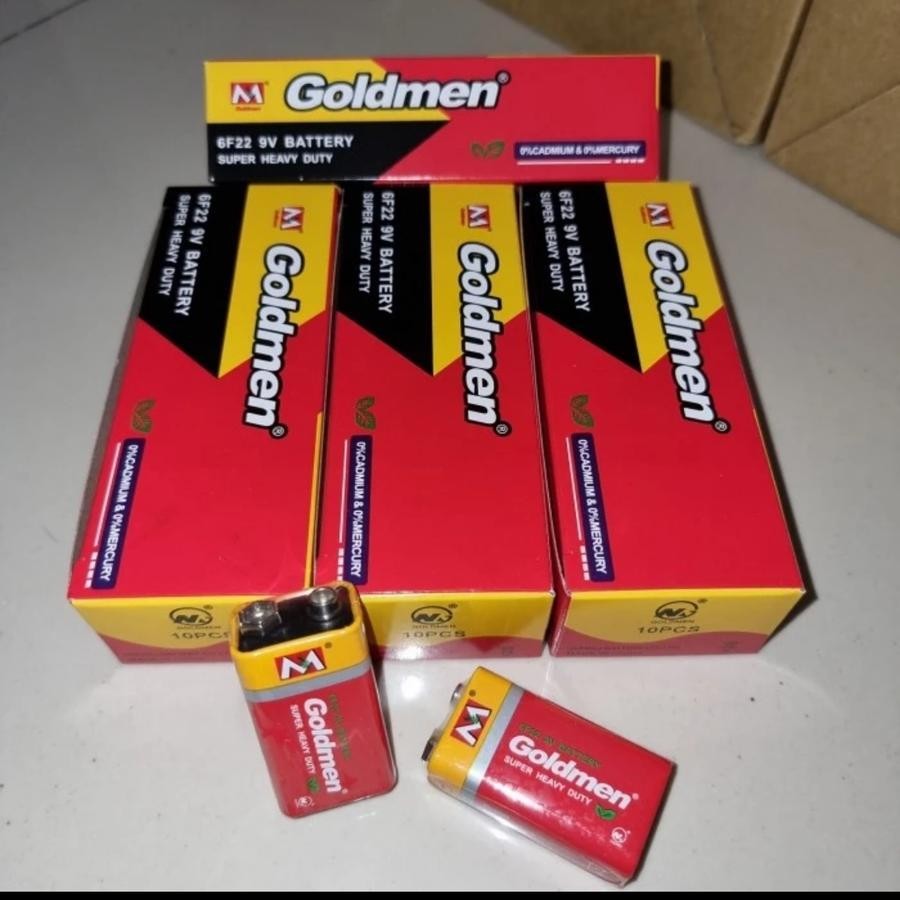 baterai kotak 9v/baterai kotak 9volt/baterai 9volt Goldmen