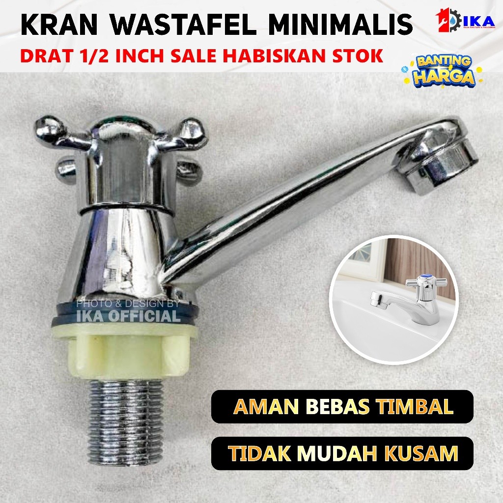 Kran Wastafel  Tanam Keran Air Babet Stainless steel Angkat Washtafel Wash Tafel baling geser termur