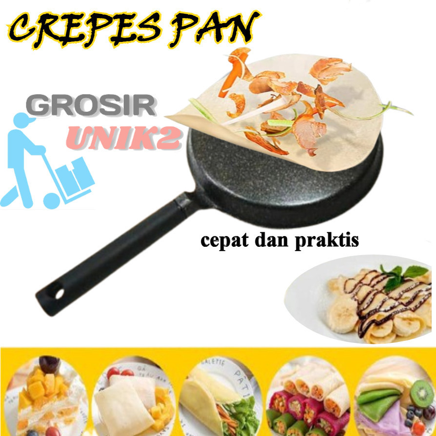 SUGGO CREPES Wajan Kwalik Suggo Crepes Maker 22 CM Crepe Teflon Cetakan Kulit Lumpia Leker GROSIR UN