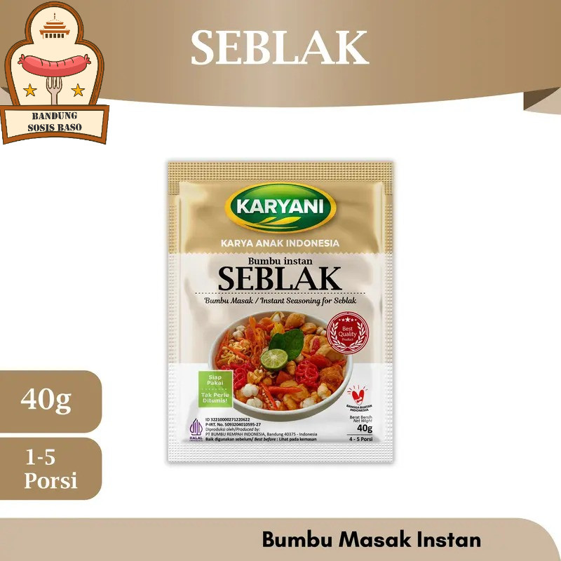 

Bumbu Seblak Instan Karyani 200gr - Rahasia Seblak Enak Khas Bandung, Anti Gagal