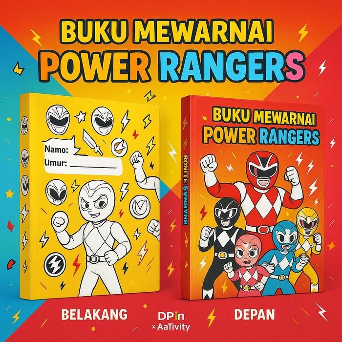 

DpinxAaTivityBuku Gambar Mewarnai [ POWER RANGERS ] Anak Karakter Lucu – Edukasi & Hiburan Kreatif | Buku Aktivitas Belajar Menggambar untuk PAUD TK SD - A4