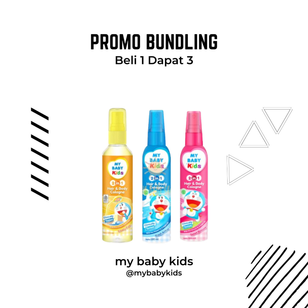 PAKET BUNDLING My baby kids Hair & Body 100ML Minyak Wangi Anak