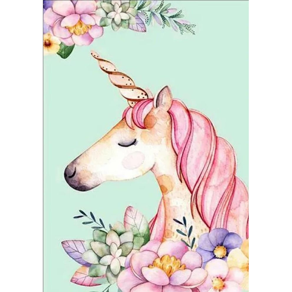 Terbaru DIY diamond painting kerajinan tangan lukisan Animals - unicorn