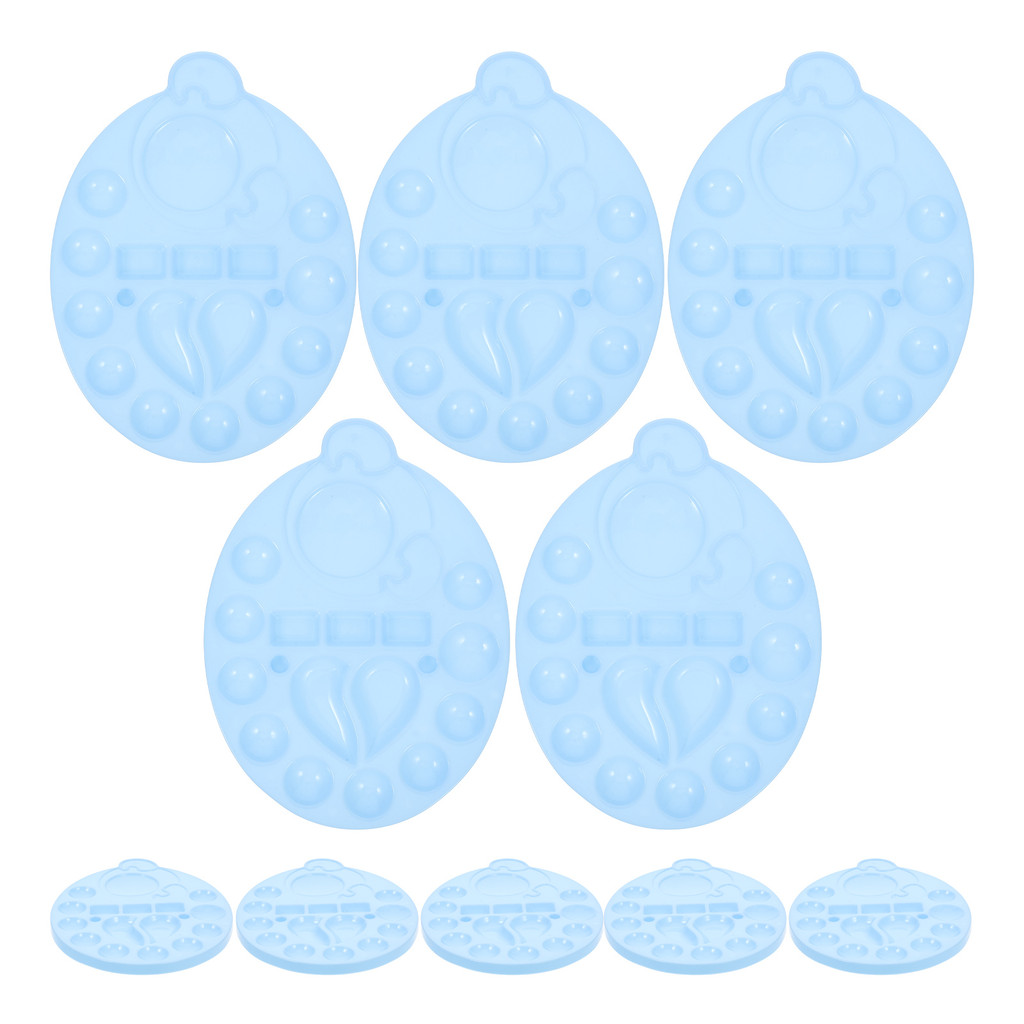 

10 Pcs Palette Oil Painting Trays Color Mixing Pigment Plate Supplies Holder Plates Travel