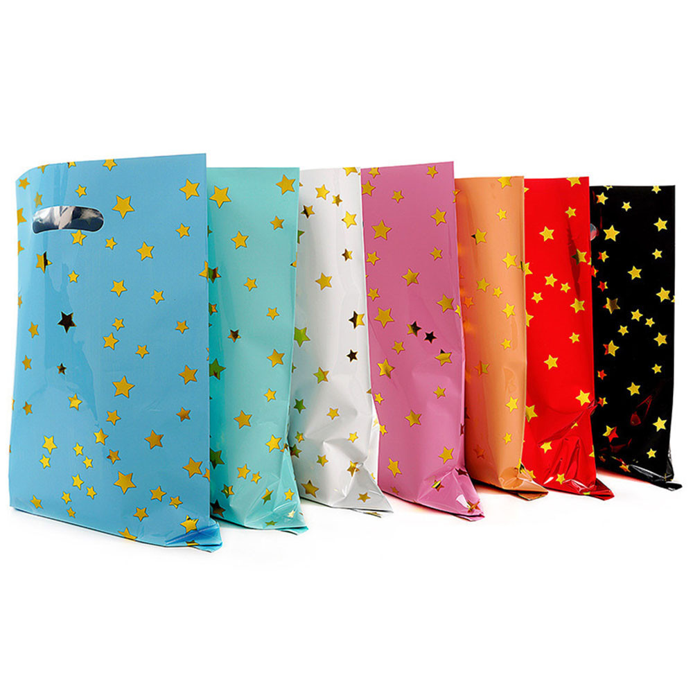 

10Pcs Gift Bags Star Colorful Candy Biscuit Packing Bags for Wedding Birthday Party Decorations Birthday Gift Bags