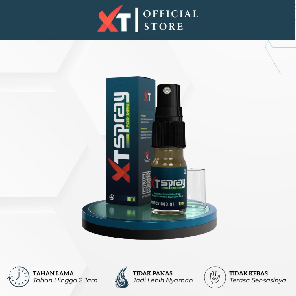 NEW XT Spray obat kuat Pria Tahan lama pria Original herbal oles ASLI 100%  AMAN BPOM HALAL